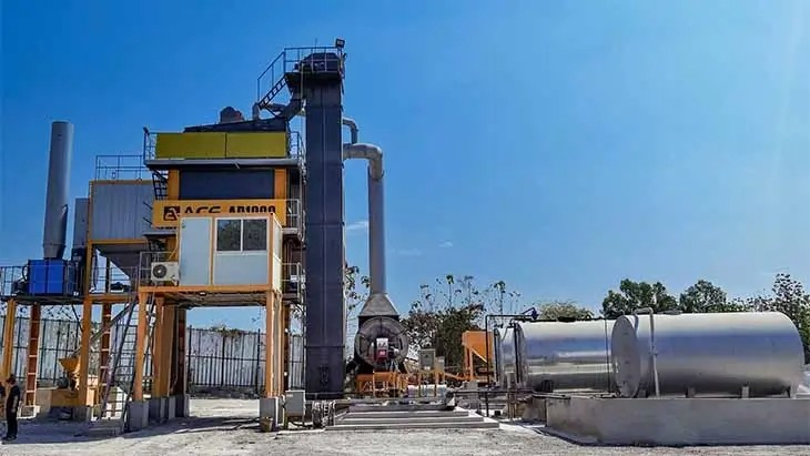 Usine de mélange d'asphalte fixe avec configuration nécessaire