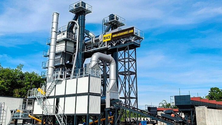 Installation de recyclage d'asphalte RAP ACE60-160 avec contrôle entièrement automatique