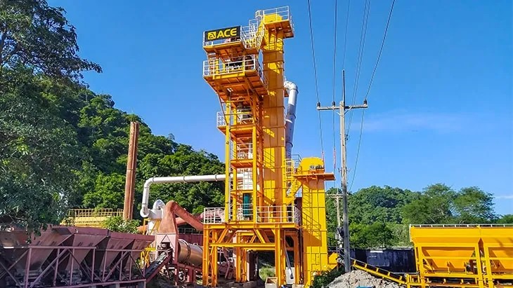Tour de malaxage de la centrale d'enrobé RAP ACE, solution écologique et rentable