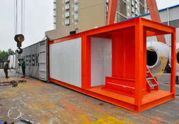 Structure modulaire et conteneurisée ACE conçue pour un transport facile et une installation rapide sur les chantiers internationaux