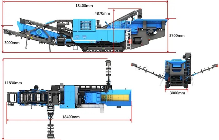 Dimensions de fonctionnement