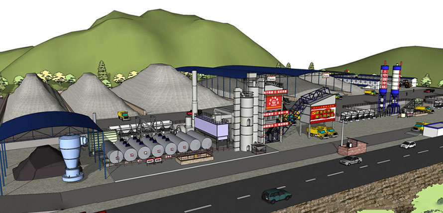 centrale intégrée de matériaux de construction