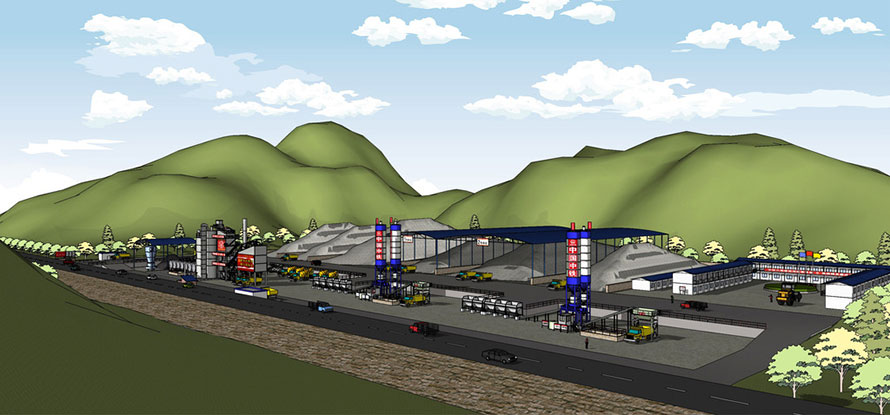 centrale intégrée de matériaux de construction