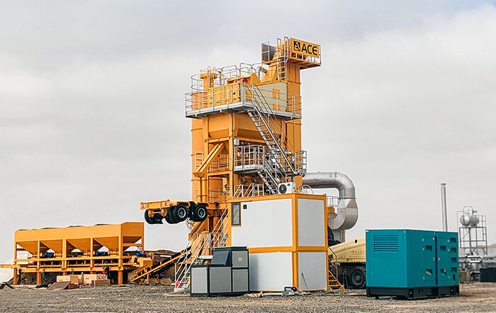 Centrale d'enrobage mobile ACE MAP120 de 120 t/h livrée en Libye
